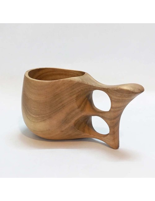 2052 WOODEN DOUBLE HOLE HANDE MUG