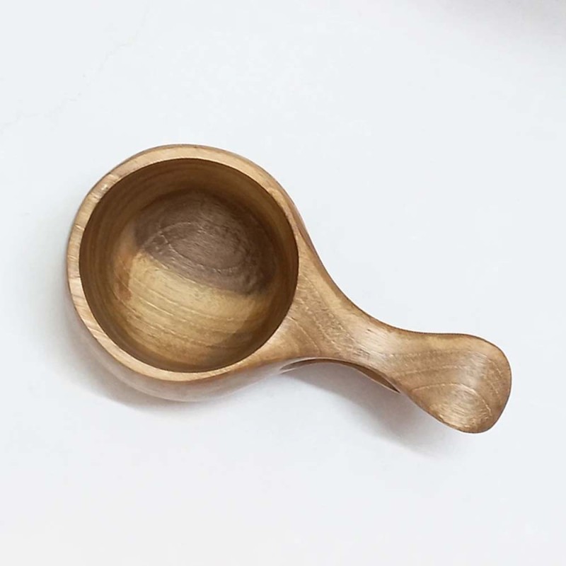 2052 WOODEN DOUBLE HOLE HANDE MUG
