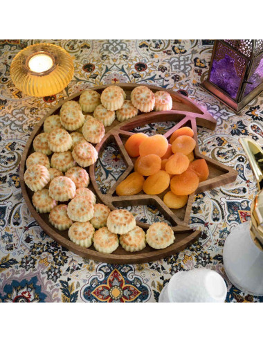 3013 WOODEN MOON STAR SHAPE TRAY