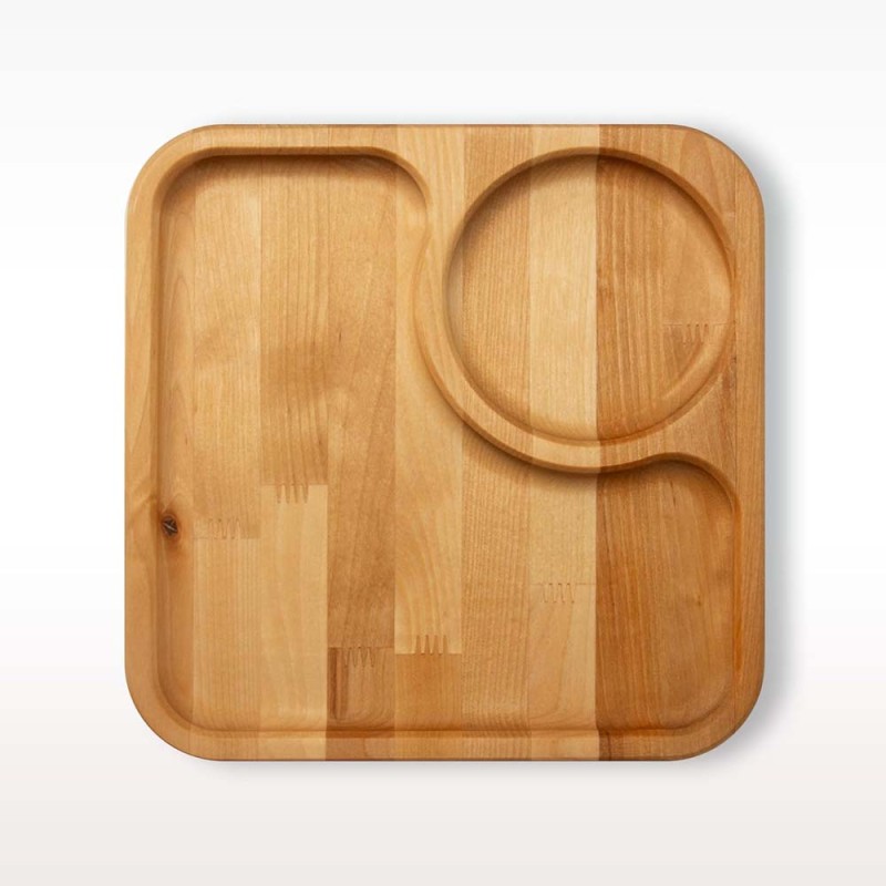 3014 WOODEN MINI TRAY SUNGLE CUP SECTION