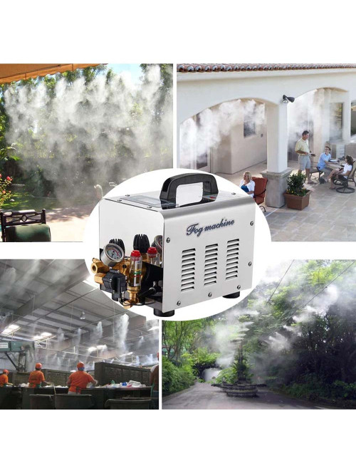 FOG MACHINE 120W WITH & 5 MTR HOSE 5 NOZZLES SS COVER