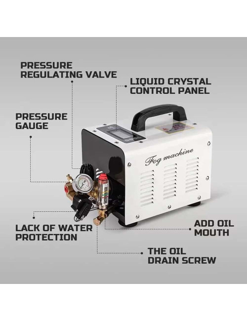 FOG MACHINE 120W WITH & 5 MTR HOSE 5 NOZZLES SS COVER