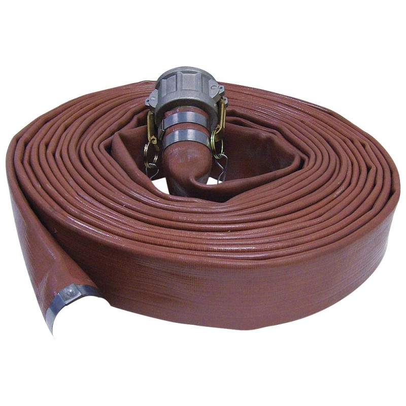 PVC LAYFLAT HOSE BROWN 10" x 100 MTR x 3 BAR