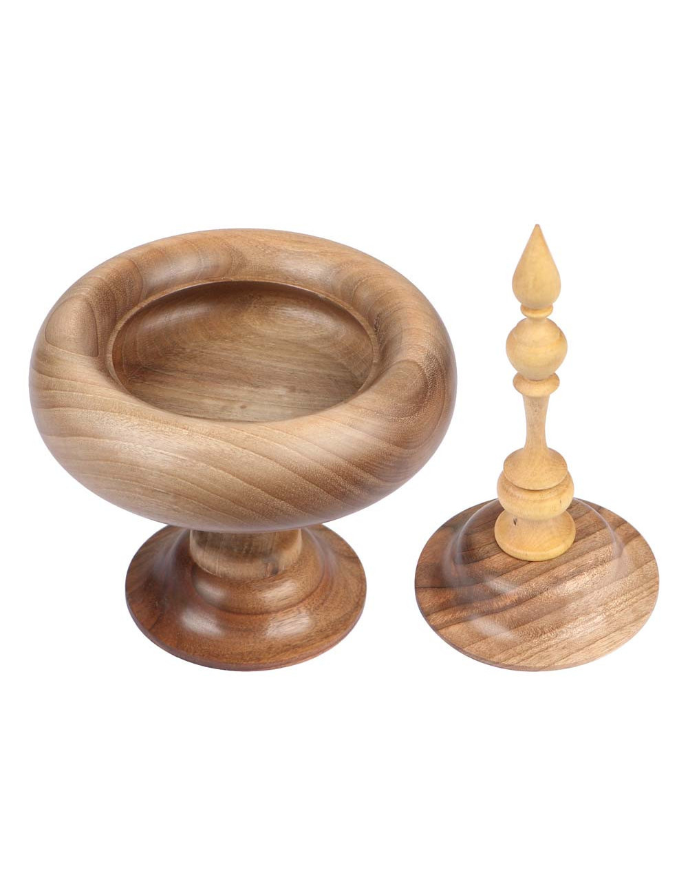 2012 WOODEN CANDY BOWL WITH FOOT 17CM