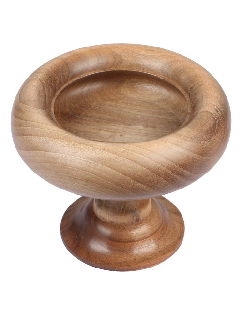 2012 WOODEN CANDY BOWL WITH FOOT 17CM