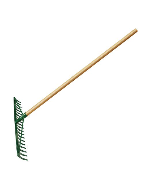 G01N1E METAL RAKE W/ WOODEN HANDLE 48" x 20T