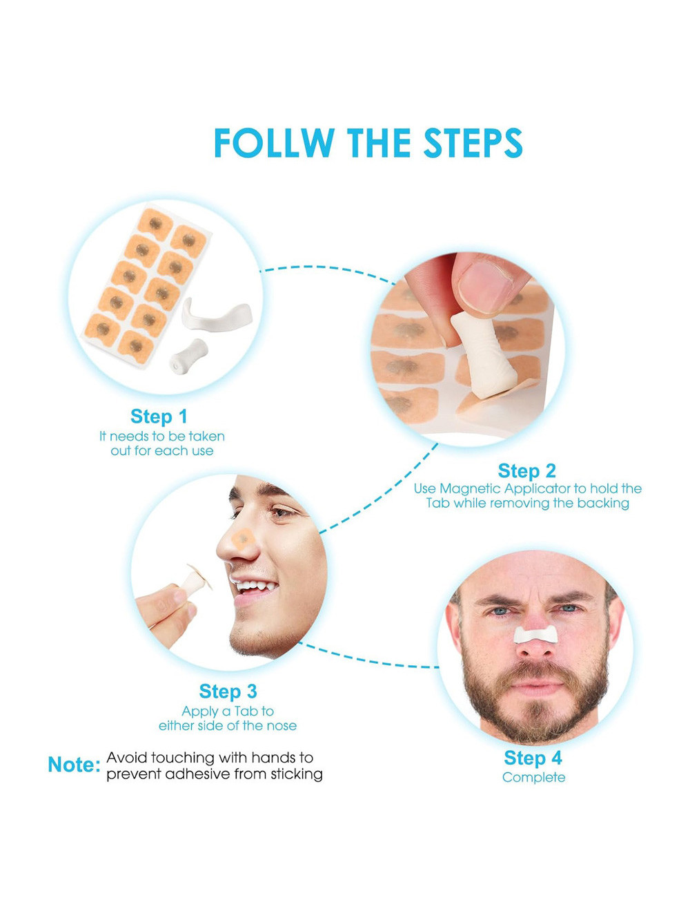 طقم مسكة للانف مغناطيس