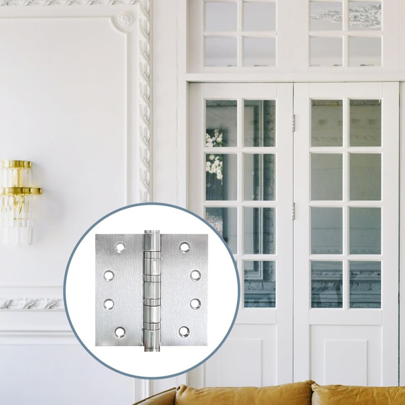 WOOD HINGES SILVER SS 4 X 3 X 4.5"