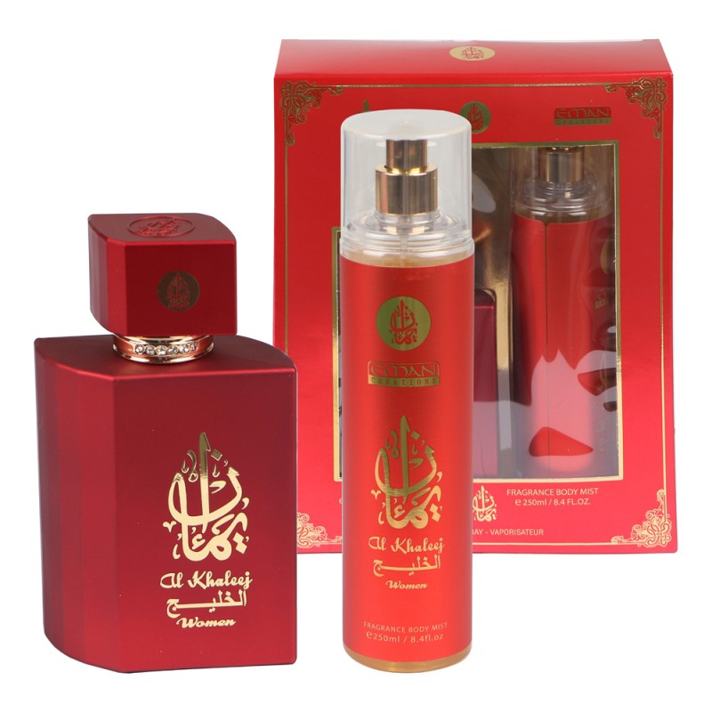 AL KHALEEJ WOMEN GIFT SET PERFUME 100ML+DEO 250ML