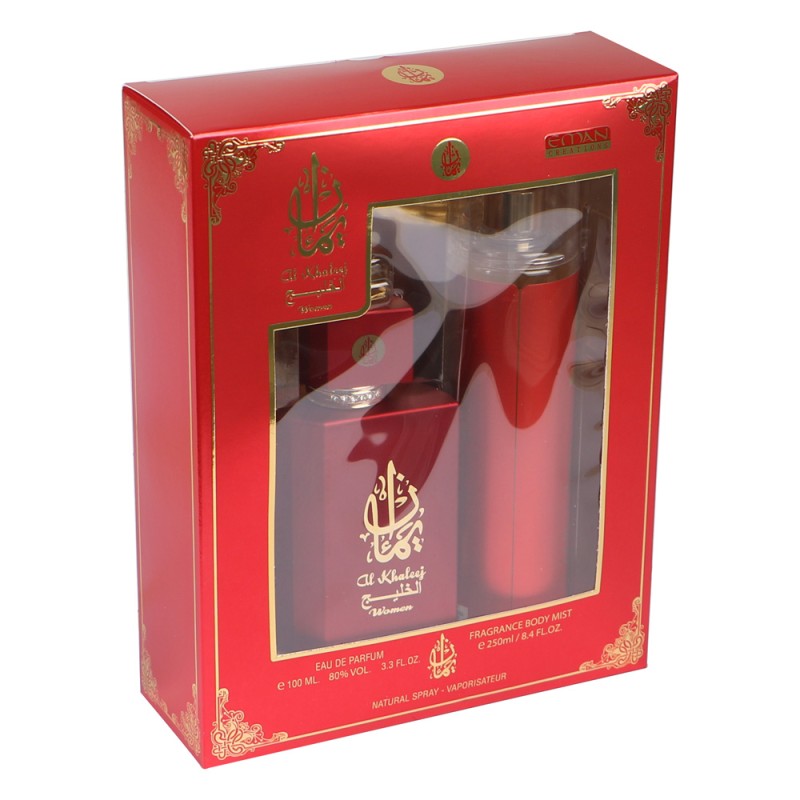 AL KHALEEJ WOMEN GIFT SET PERFUME 100ML+DEO 250ML