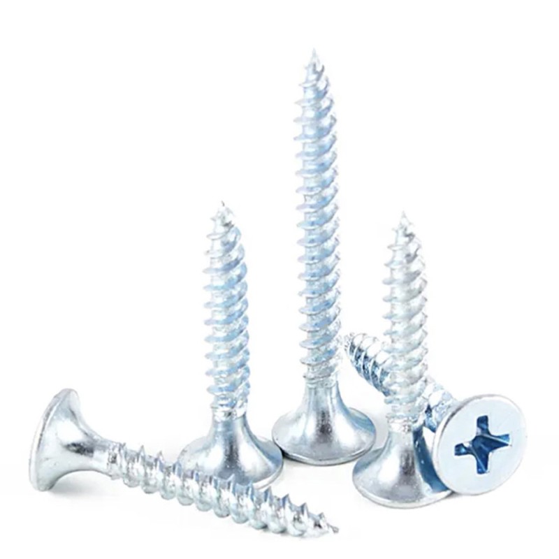 PHILLIPS BUGLE HEAD DRYWALL SCREW WHITE 2.5" × 8