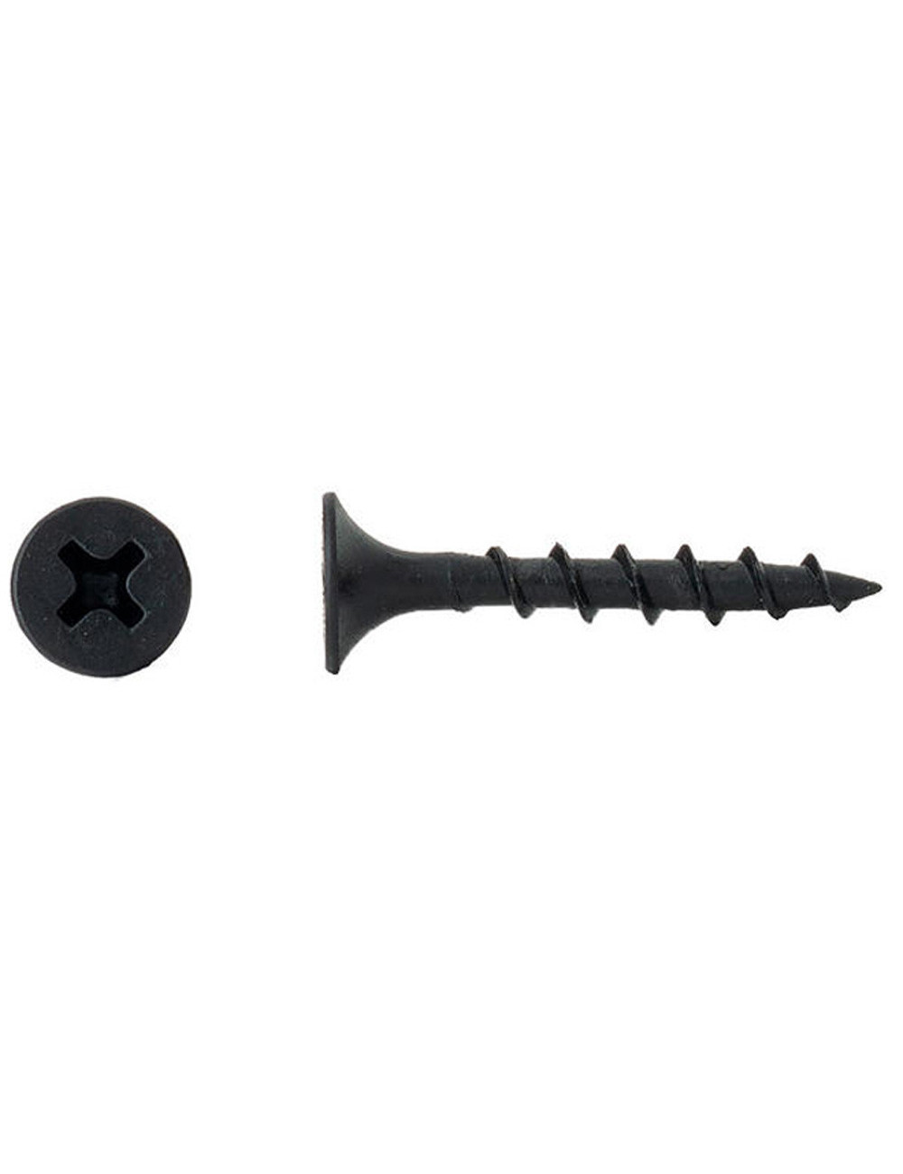PHILLIPS BUGLE HEAD DRYWALL SCREW BLACK 1" × 6