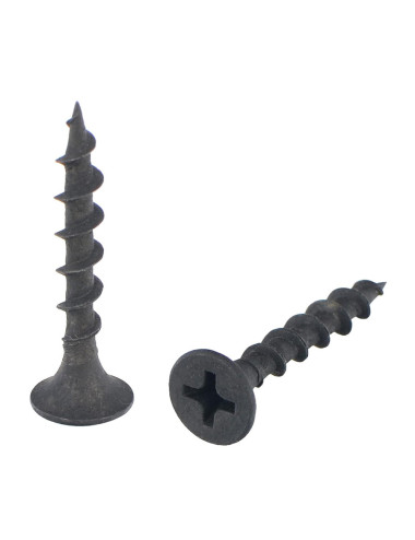PHILLIPS BUGLE HEAD DRYWALL SCREW BLACK 2" × 6