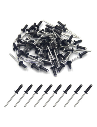 ALUMINIUM RIVET BLACK 3.2 X 6