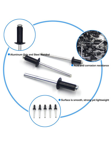 ALUMINIUM RIVET BLACK 3.2 12