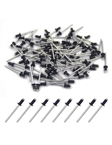 برشام المنيوم اسود 3.2 × 6.4