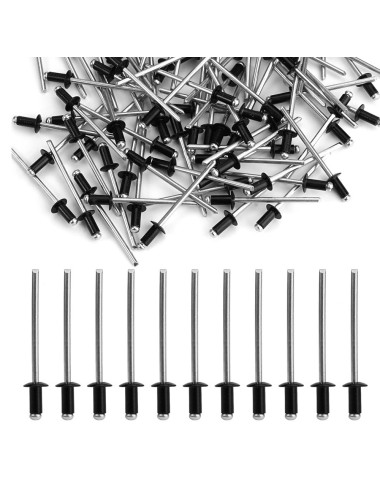 برشام المنيوم اسود 3.2 × 6.4