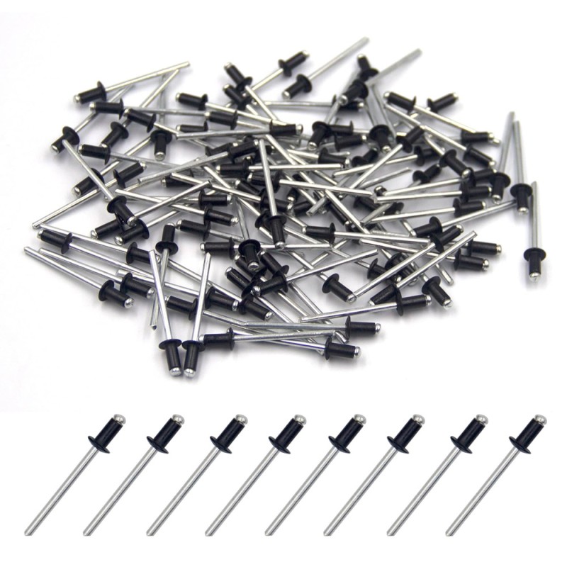 ALUMINIUM RIVET BLACK 3.2 X 6.4