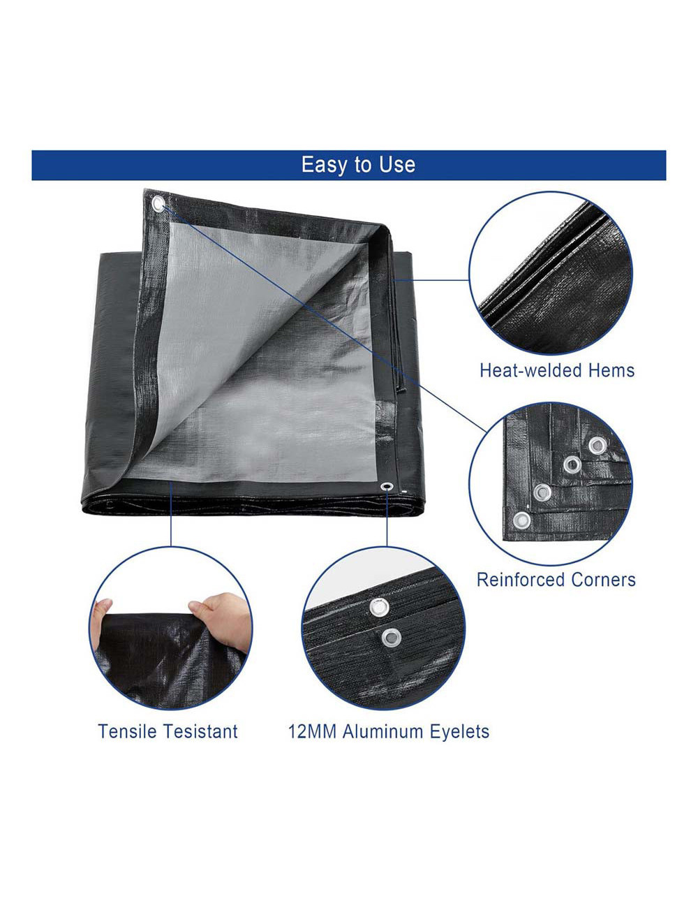 P.E. TARPAULIN 170 GSM 15 x 15 MTR