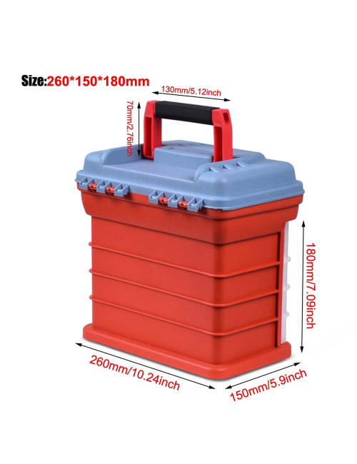 MJ31082 279X184X260MM TOOL BOX PLASTIC HANDLE