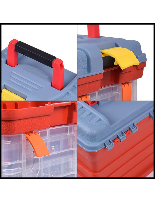 MJ31082 279X184X260MM TOOL BOX PLASTIC HANDLE