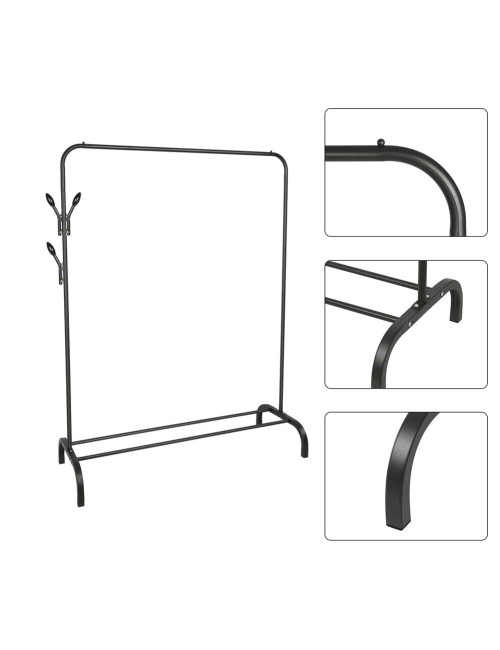استاند علاقة ملابس حديد ابيض 110 × 150 × 40 سانتي