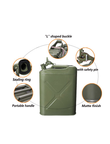 METAL JERRY CAN GREEN 20 LTRALIM