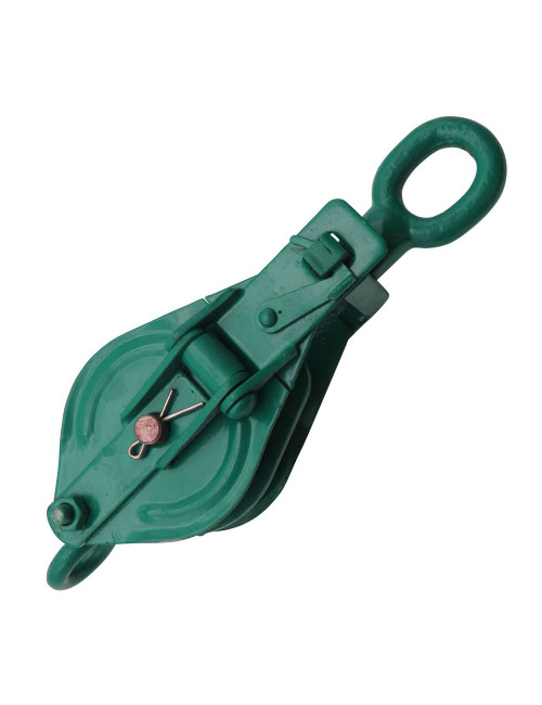 SINGLE STEEL PULLEY GREEN 8"
