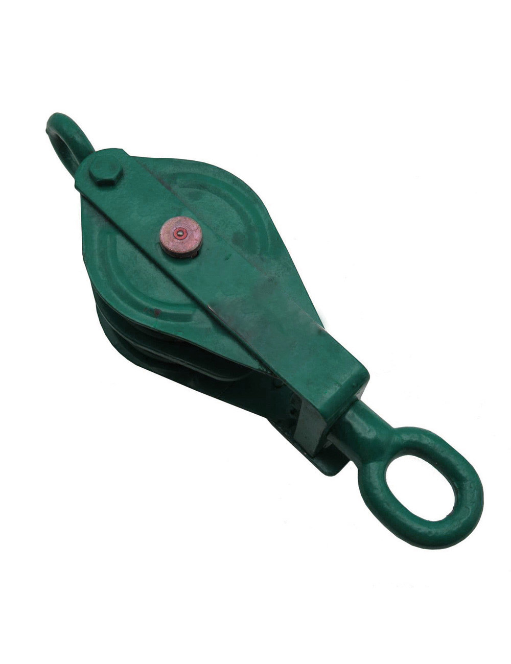 SINGLE STEEL PULLEY GREEN 8"