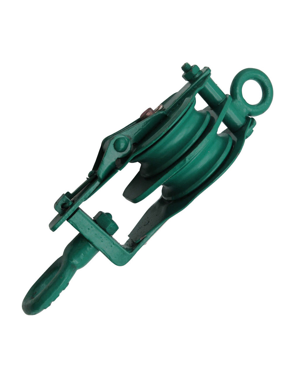 SINGLE STEEL PULLEY GREEN 8"