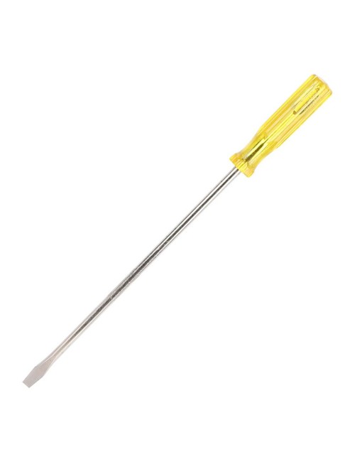 SLOTTED SCREWDRIVER WITH PLASTIC HANDLE 8"