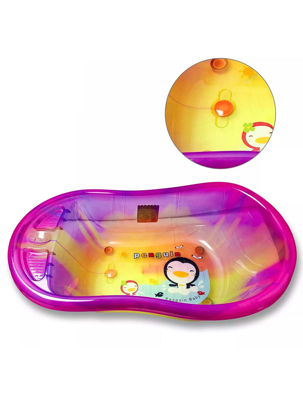وعاء مستطيل كبير ملون للاستحمام خاص للاطفال