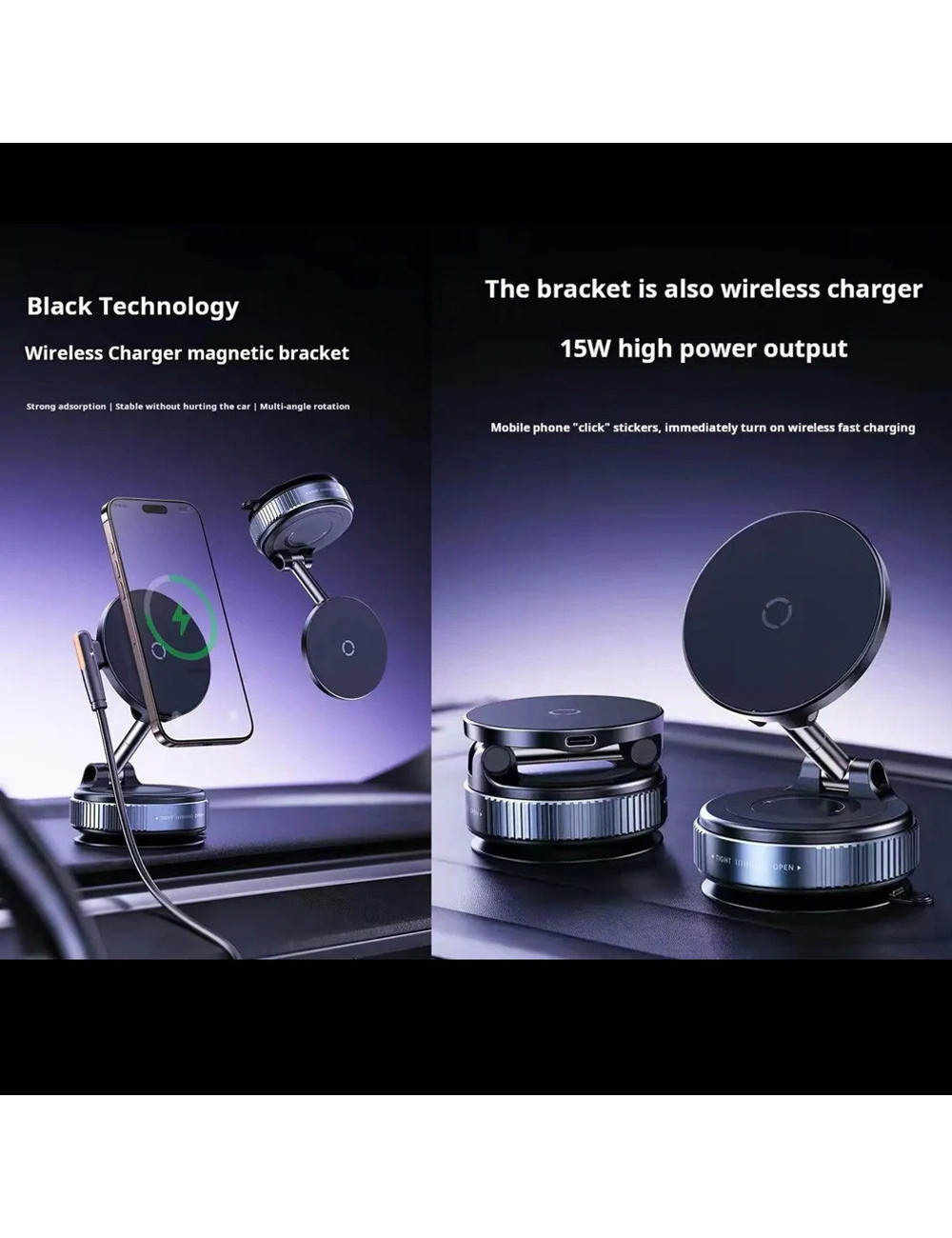 K007S VACUUM SUCTION WITH WIRELESS CHARGER