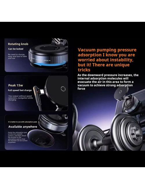 K007S VACUUM SUCTION WITH WIRELESS CHARGER