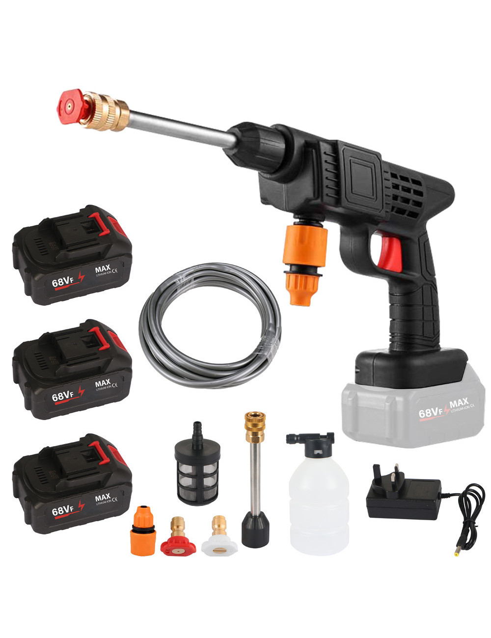 CAR WASHER 68V WITH 3 BATTERY