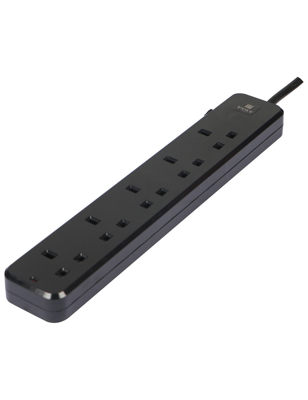 VOLT EXTENSION SOCKET 5WAY X 2MTR BLACK/GREY