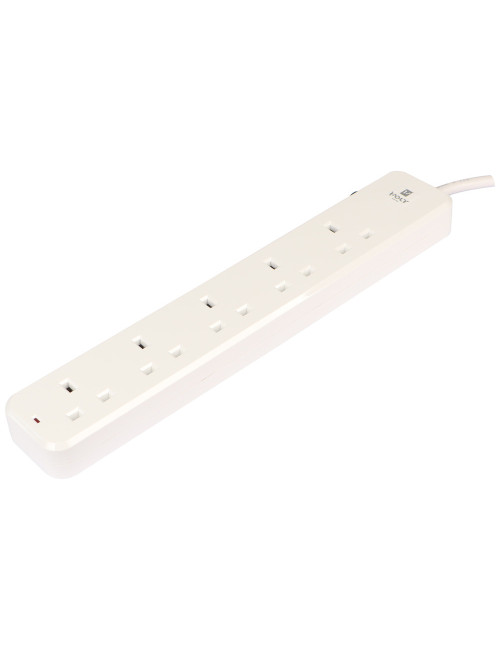 VOLT EXTENSION SOCKET 5WAY X 2MTR WHITE