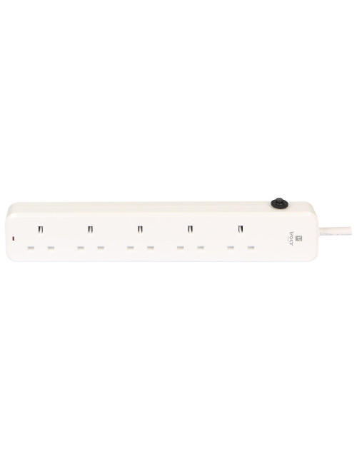 VOLT EXTENSION SOCKET 5WAY X 2MTR WHITE