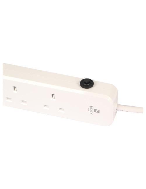 VOLT EXTENSION SOCKET 5WAY X 2MTR WHITE