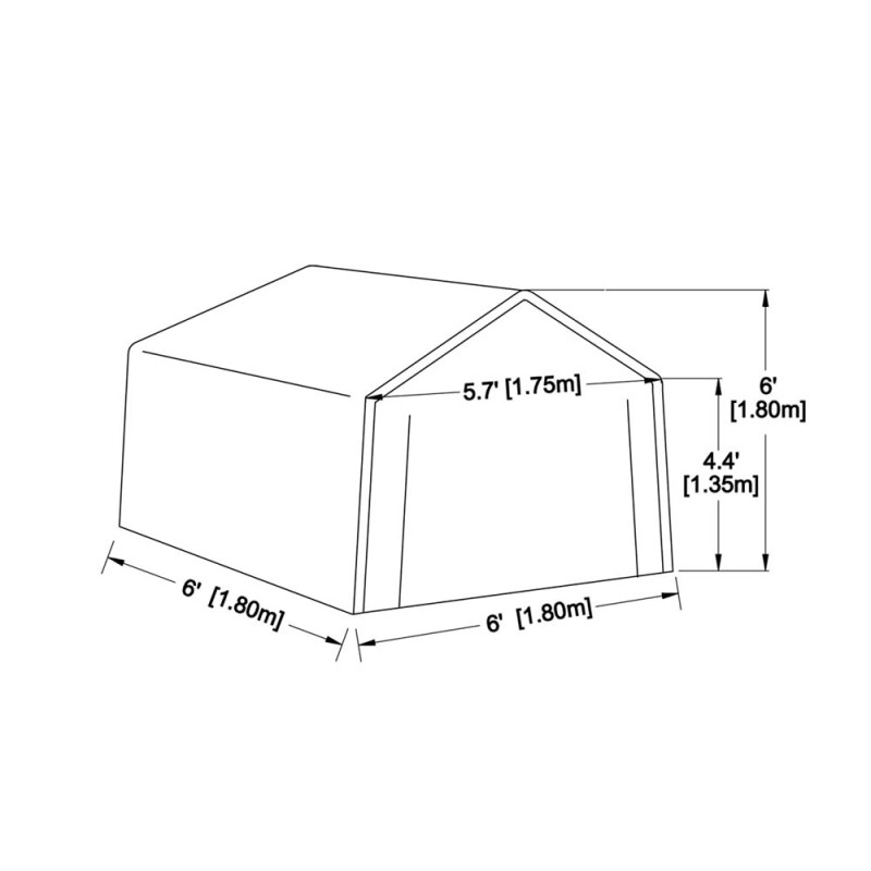 103-0606 MINI GARDEN SHED 1.8 x 1.8 x 1.8 MTR