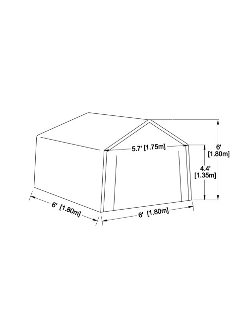 103-0606 MINI GARDEN SHED 1.8 x 1.8 x 1.8 MTR
