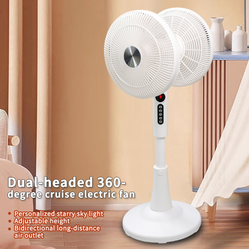 FH360-002DC 5IN1 360 SMART DOUBLE HEAD ELECTRIC STAND FAN 80W