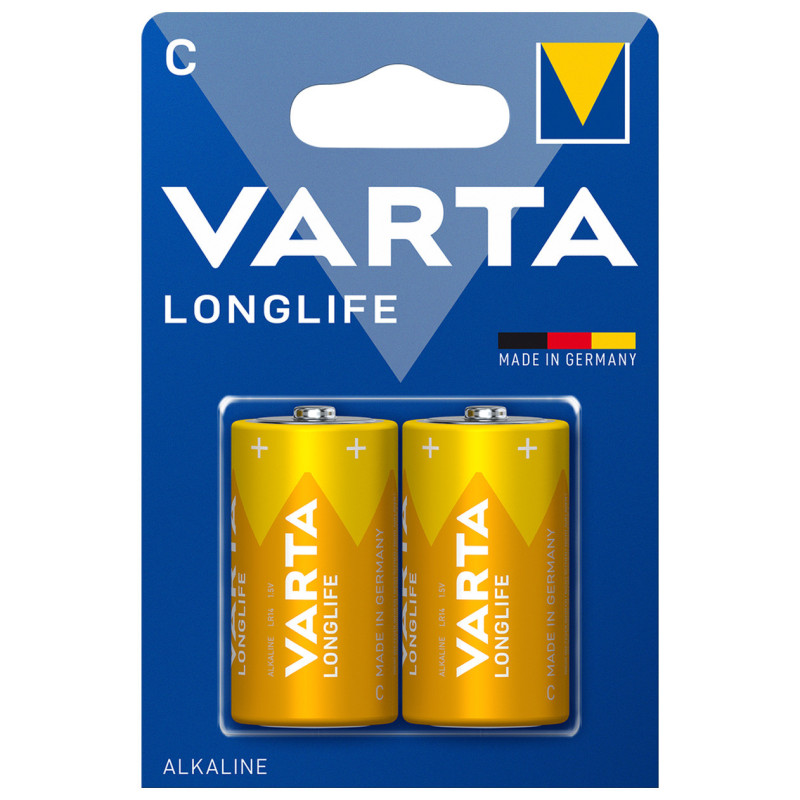 بطارات LONGLIFE حجم وسط C كارت 2حبھ الكالاين