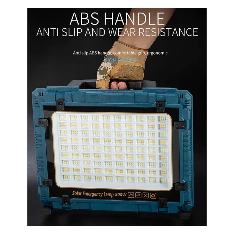 W8110-3 SOLAR FLOOD LIGHT WITH SOLAR PANEL 800W