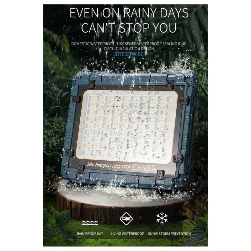 W8110-3 SOLAR FLOOD LIGHT WITH SOLAR PANEL 800W