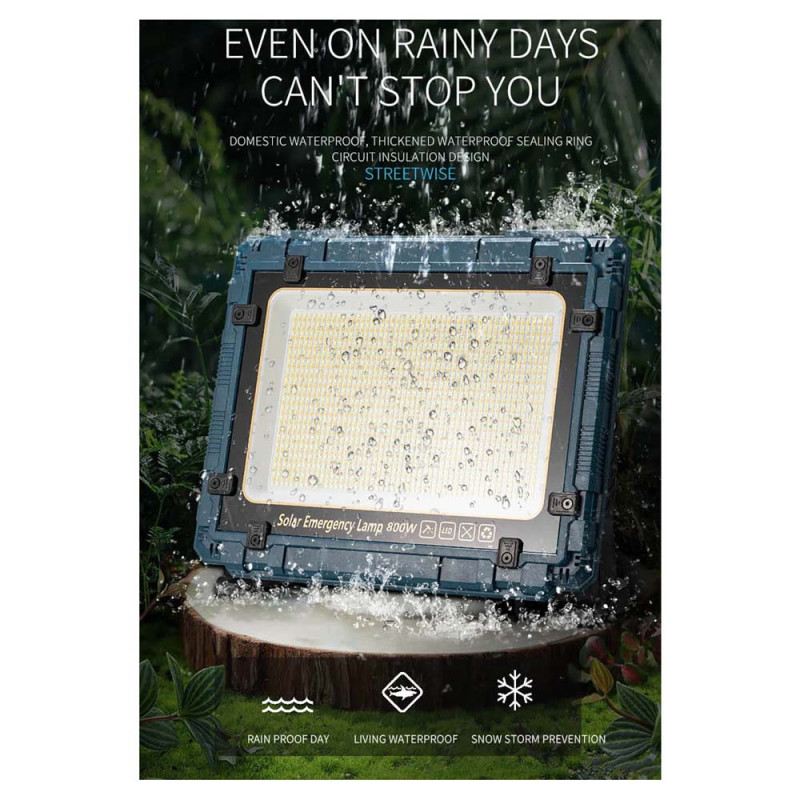 W8109-3 SOLAR FLOOD LIGHT WITH SOLAR PANEL 800W