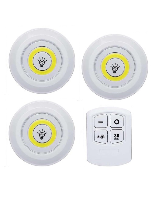ROUND LED WITH REMOTE CONTROL 3 PCS SET