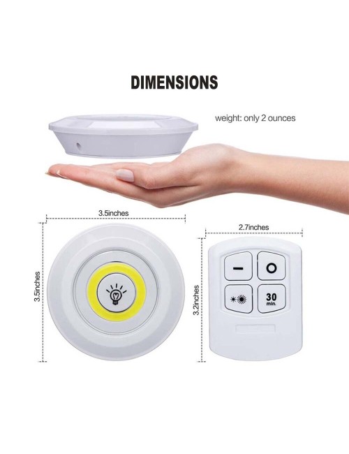 ROUND LED WITH REMOTE CONTROL 3 PCS SET