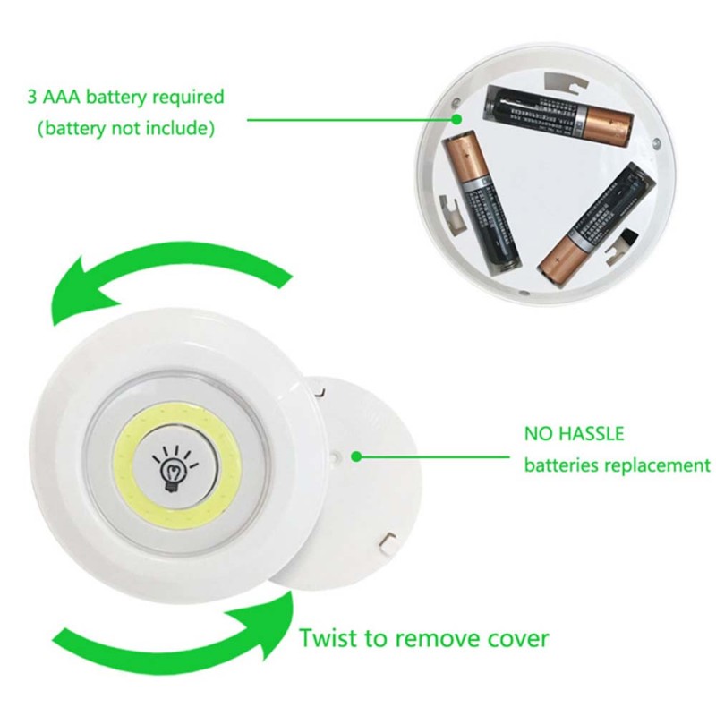 ROUND LED WITH REMOTE CONTROL 3 PCS SET