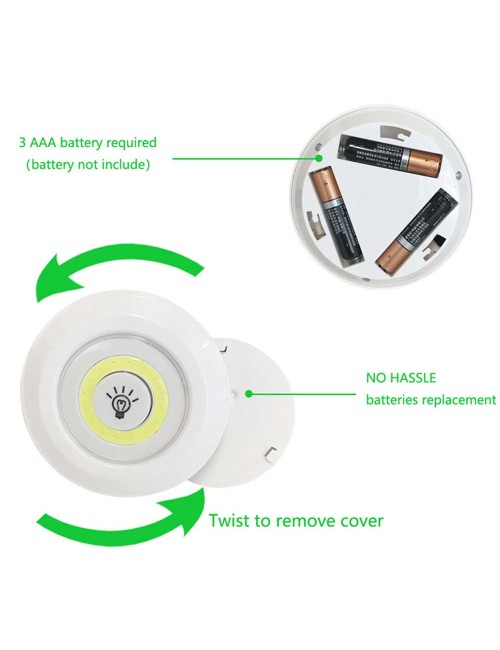 ROUND LED WITH REMOTE CONTROL 3 PCS SET
